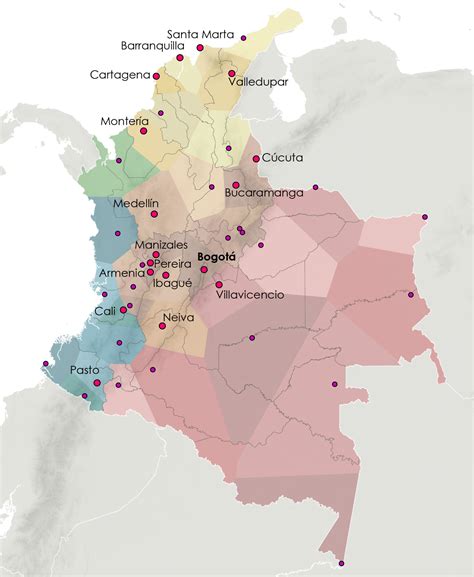 El Mapa De La Red Urbana De Colombia Mapas De El Orden Mundial Eom