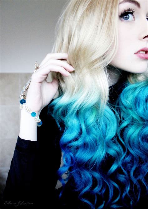Dégrader De Bleu Dip Dye Hair Ombre Hair Color Hair Styles