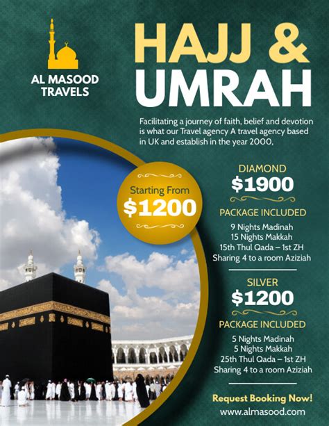 Green Hajj At Umrah Package Flyer Template Postermywall