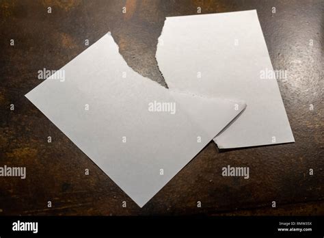 Paper Torn In Half Stock Photo Alamy