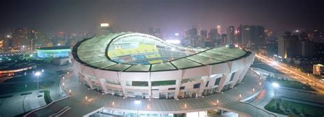 Construction of the olympic stadium began in 1934 and it was completed in 1938, with the intent to host the 1940 summer olympics, which were moved from tokyo to helsinki before being cancelled due to world war ii. Shanghai Stadium - Birdair