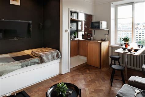 10 Small One Room Apartments Featuring A Scandinavian Décor Interior