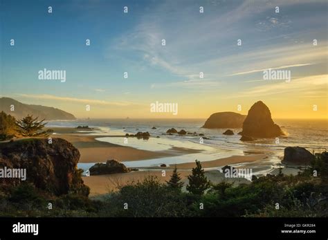 Sea Stacks And Sunset At Whaleshead Beach Samuel H Boardman State