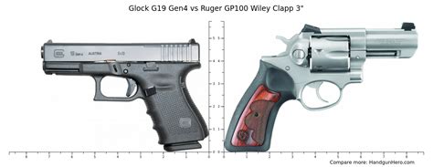 Glock G19 Gen4 Vs Ruger Gp100 Wiley Clapp 3 Size Comparison Handgun Hero