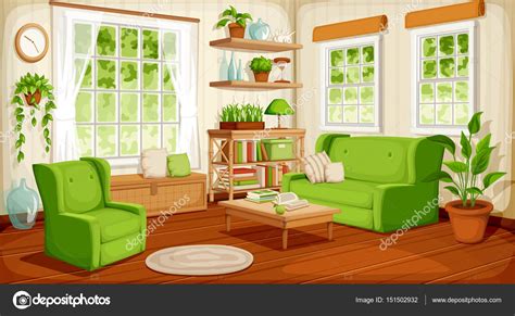 Living Room Cartoon Images A Modern Comfy Living Room Background