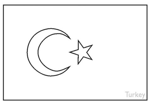 turkey flag coloring page coloring page book  kids