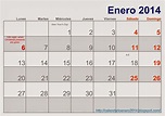 Calendario Enero 2014 Con Feriados - Calendario Para Imprimir Enero ...