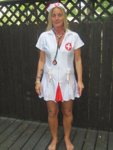 Say Ahhh Nurse Adult Womens Halloween Costume Sexy Risque Large 10 14 Ebay