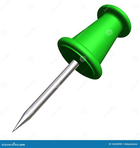 Green Push Pin Royalty Free Stock Photos Image 16343898