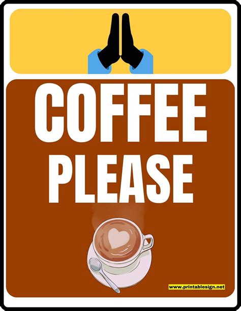 Coffee Please Sign Free Download