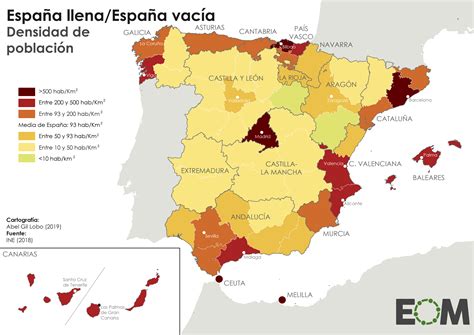 Las Dos Caras De La Densidad De Población En España Mapas De El Orden
