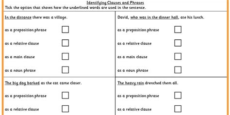 In the sentence above, 'with' is the preposition. Identifying Clauses and Phrases KS2 SPAG Test Practice ...