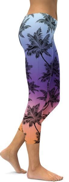 Tropical Palm Trees Capris Fashion Fitness Fashion Outfits With Leggings