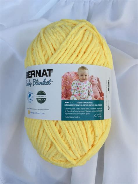 Buttercup 04746 Yellow Bernat Baby Blanket Yarn 220yds Etsy