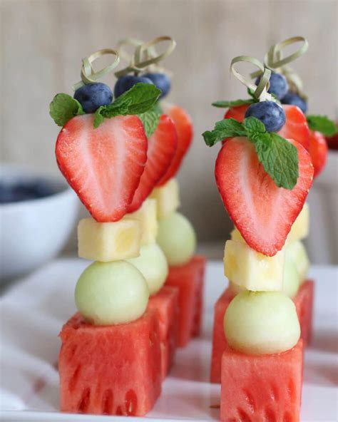 Chef Ani Fruit Kabobs With Pear Cream