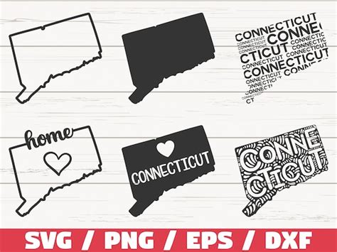 Clip Art And Image Files Craft Supplies And Tools Card Making And Stationery States Svg Connecticut