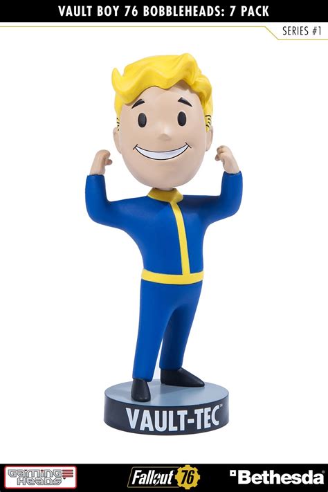 Fallout 4 Vault Boy 76 Bobbleheads Series One 7 Pack Gaming Heads