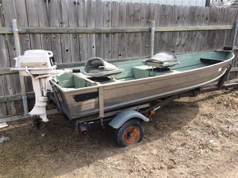 12 Aluminum V Bottom Boat Sears Gamefisher With Motor Nex Tech