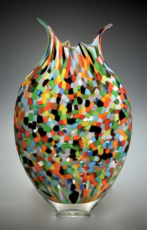 Mosaic Foglio By David Patchen Art Glass Vessel Artful Home Glass Art Glass Crafts Glass