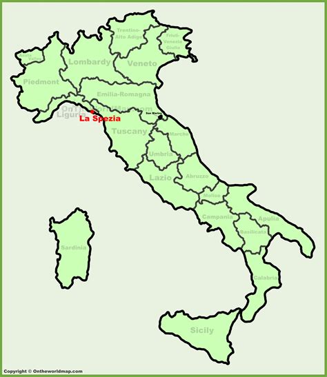 La Spezia Location On The Italy Map