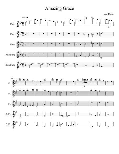 Amazing Grace Sheet Music For Flute Download Free In Pdf Or Midi
