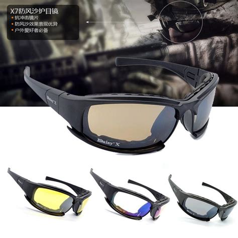 Polarized Military Eyewear Dsiay X7 Tactical Goggles Shooting Airsoft Bargain Bait Box