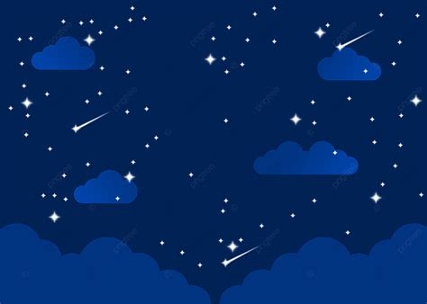 Cartoon Clouds Blue Night Sky Background Cartoon Blue Sky Background