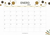 Calendario Enero 2022 para imprimir GRATIS ️ Una Casita de Papel