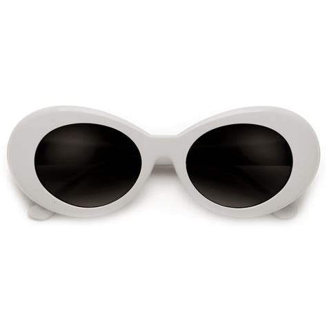 Sunglass Spot Hot And Trendy White Oval Cobain Clout Sunnies