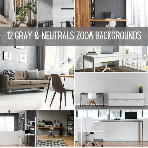 Art And Collectibles 12 Modern Gray And Neutral Room Zoom Backgrounds Zoom
