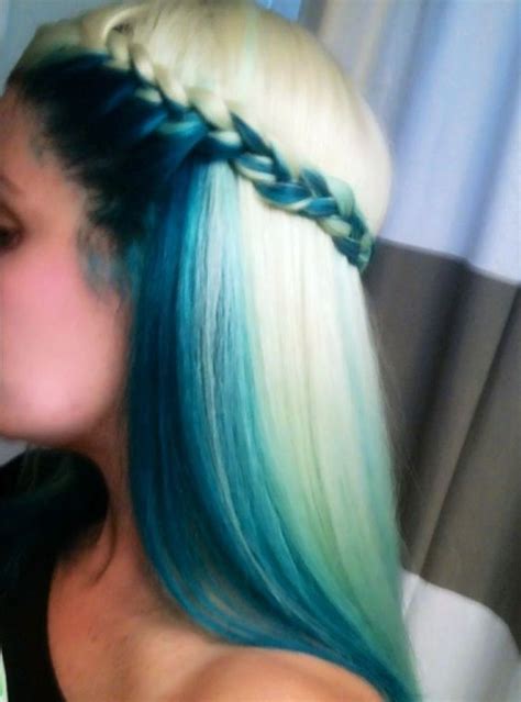 Where do you get blue dye from durban : How to get peekaboo blue hair | Hair inspiration, Hair styles, Long hair styles