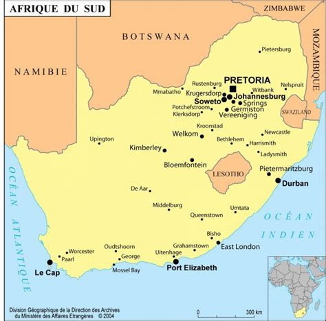 Carte De Lafrique Du Sud Afrique Du Sud Carte Sur Le Relief Les