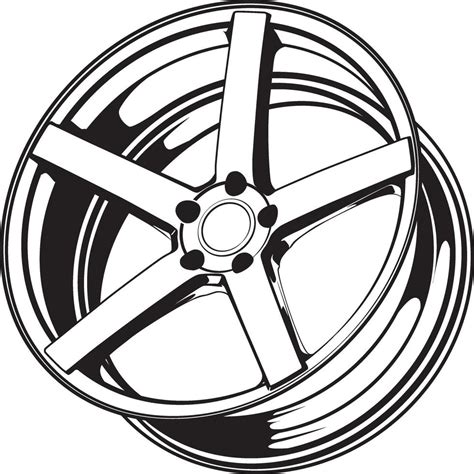 Car Wheel Illustration For Conceptual Design 2075470 Vector Art At