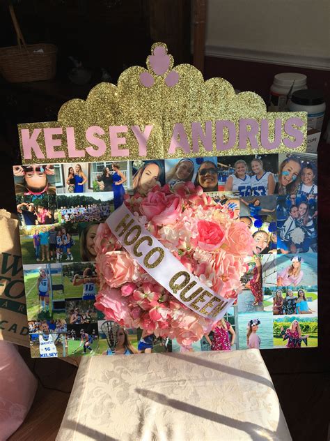 Homecoming Queen Poster Nomination Bouquet Of Flowers Made With Half A