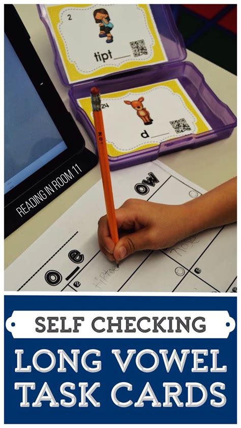 Long Vowelvowel Team Task Cards With Self Checking Qr Code Bundle