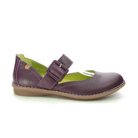 Jungla Chicabuck Purple Leather Womens Mary Jane Shoes 8035 95