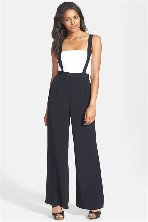 Suspender High Rise Wide Leg Pants By Leith On Nordstromrack