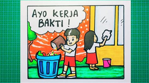 Detail Gambar Kartun Siswa Sedang Kerja Bakti Di Lingkungan Sekolah