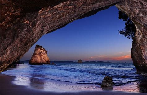 Cathedral Cove New Zealand Cathedral Cove At Sunrise Coromandel