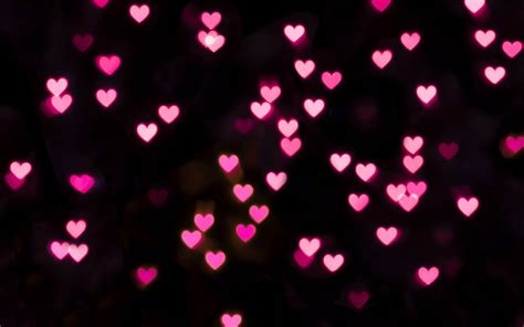 Download Wallpaper 1920x1200 Hearts Lights Glow Pink Love