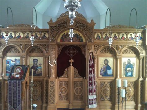 icon screen of the chapel at nativity of the theotokos monastery in saxonburg pa Резное