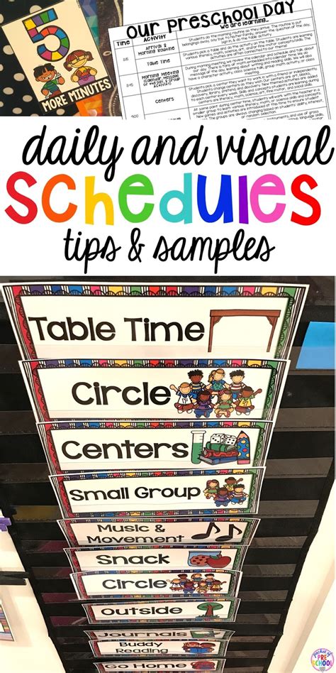 Preschool Daily Schedule And Visual Schedules Pocket Of