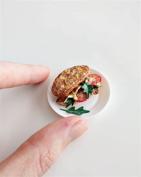 201901 Miniature Sandwich Dollhouse By Elido Handmade Miniature Food