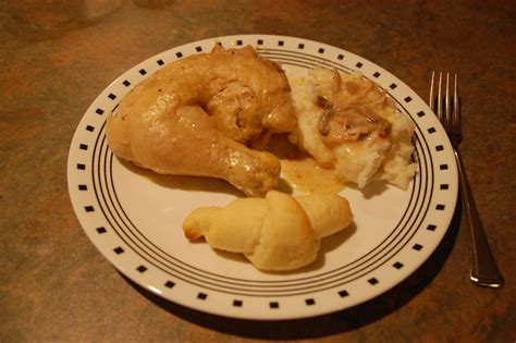 In a small bowl, soften the cream cheese in the microwave, about 25 seconds. Easy Chicken Leg Quarters in the Crock Pot | Delishably