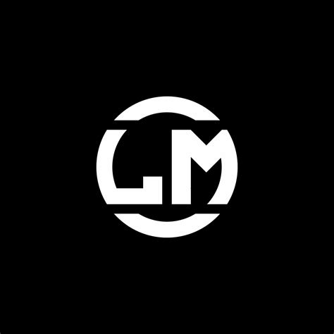 Monograma Del Logotipo De Lm Aislado En La Plantilla De Diseño De