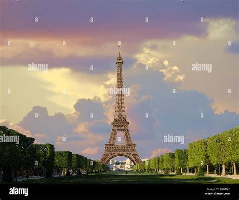 Eiffel Tower After Rain In Late Afternoon Paris Stock Photo Alamy