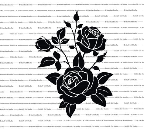 Rose svg Bundle Flower Svg Rose Cut file Roses Template | Etsy