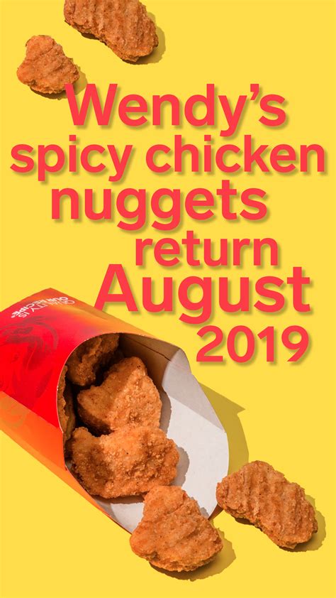 Wendys Is Bringing Back Its Iconic Spicy Chicken Nuggets This August