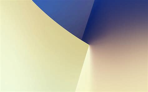 Hd Wallpaper Simple Minimal Polygon Blue Yellow Art Pattern