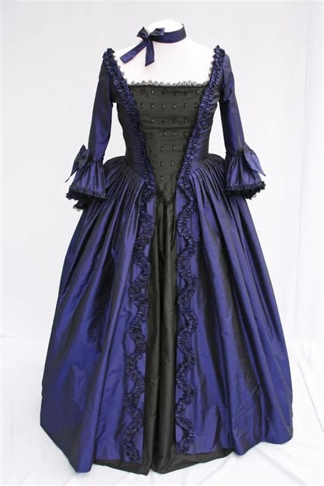 Marie Antionette Mid 1700s Georgian Style Ball Gown Womens Dresses